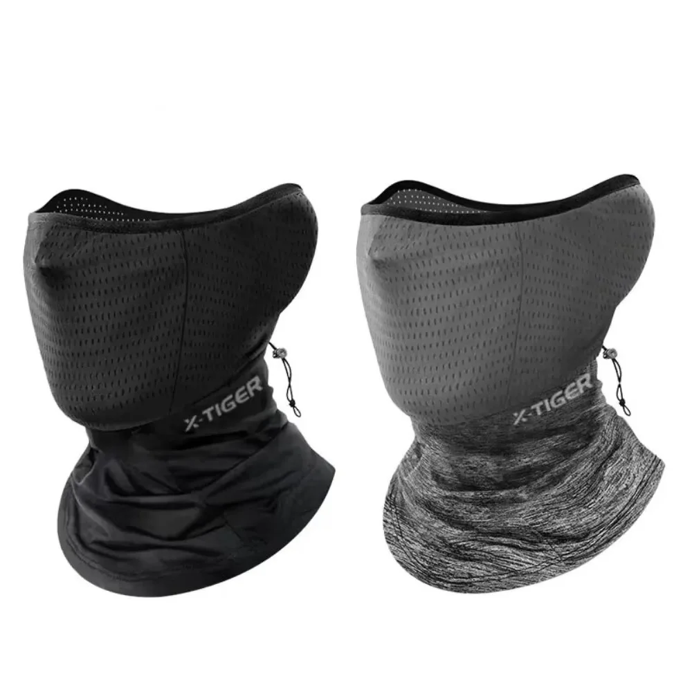 قناع حماية من الأشعة فوق البنفسجية للحماية من أشعة الشمس الرائعة من الحرير الجليدي، وشاح للوجه سريع الجفاف، قناع ركوب الدراجات الممتص للعرق وجيد التهوية