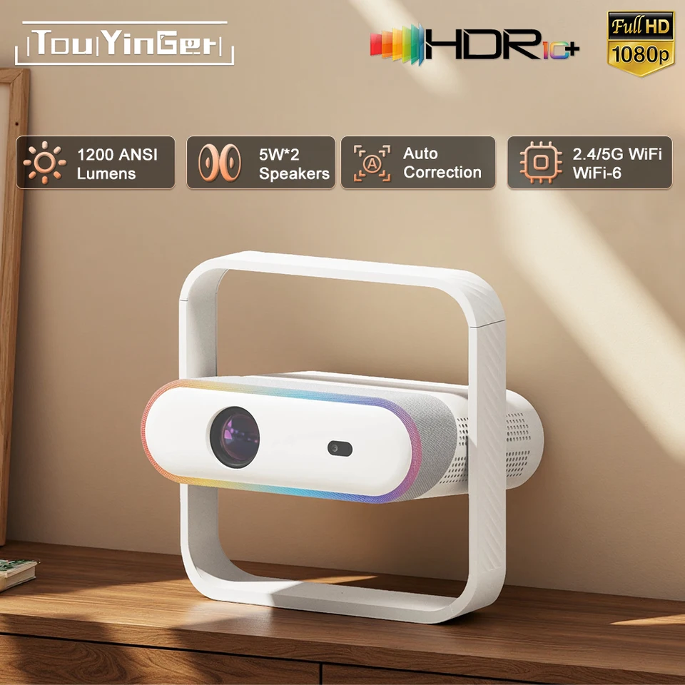 Touyinger Z7 Projector 1080P HD 4K Smart TV 1200 ANSI Lumens Home