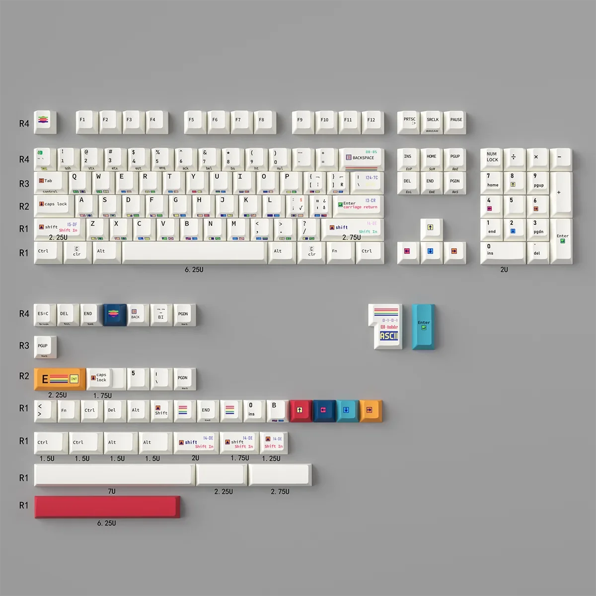 137 Toetsen Retro C64 R2 Thema Kant Gegraveerd Pbt Materiaal Cherry Profiel Keycap Aanpassing Draadloos Mechanisch Toetsenbord 키