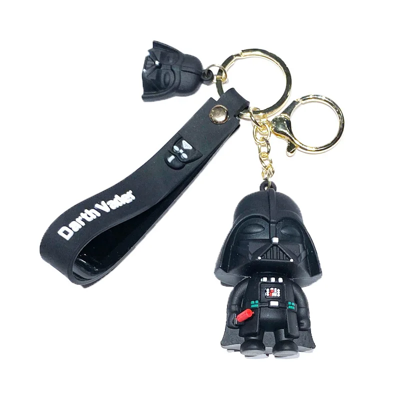 Star Wars Darth Vader Car Key Chain Bag Pendant Cute Small Pendant Key Chain Soft Plastic Doll School Bag Pendant