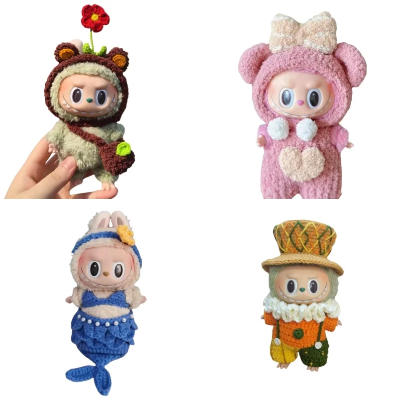 

Подходит для куклы Labubu 17 см, одежда, игрушки, подарки, украшения, подвески, милая кукла, аксессуары для одежды, замена и установка