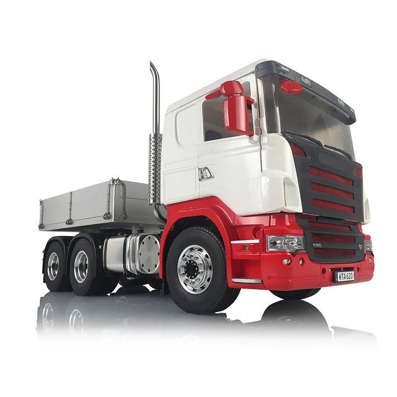 

LESU RC 1/14 6*6 Metal Chassis With 280MM Car Hopper Pianted DIY 802 Cabin For Toy Tractor Trucks Trailer Vehicle