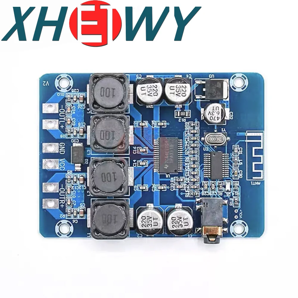 TPA3118 XH-M314ขยายเสียงบอร์ดขยายกำลังเสียงระบบดิจิตอลบลูทูธ2x45W 12V 24V