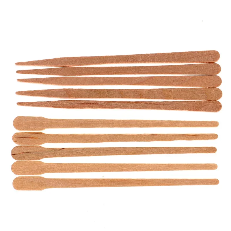 100pcs Disposable Body Hair Removal Sticks Woman Wax Waxing Wooden Sticks Beauty Toiletry Kits Wood Tongue Depressor Spatula