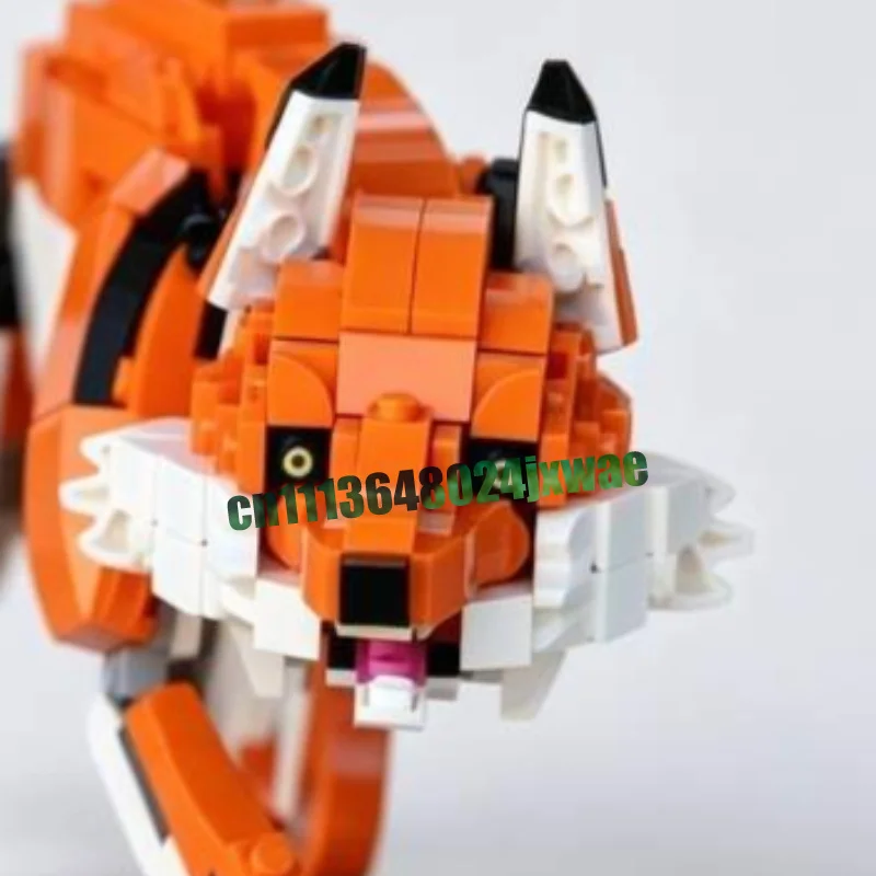 NEW 486PCS Red Fox MOC Building Blocks Animal Figure Model DIY Assembly Creative Puzzle Educational Toy Collectible Display Gift view 5