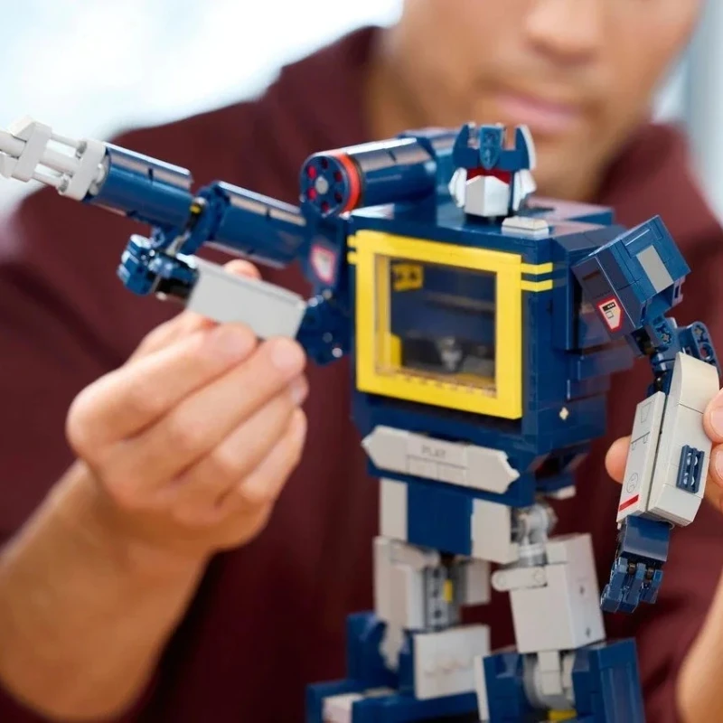 الأزرق روبوت نموذج اللبنات 10358 شاحنة سيارة ألعاب ميكانيكية عيد ميلاد عيد الهالوين هدية الكريسماس (1505 قطعة)