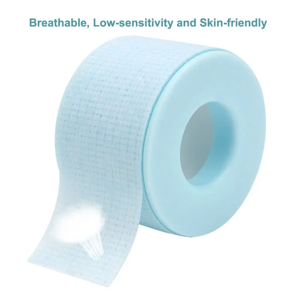 2 rolos de fita de extensão de cílios de gel de silicone não tecido indolor remoção fitas de cílios respirável suave sob almofadas de olho ferramenta