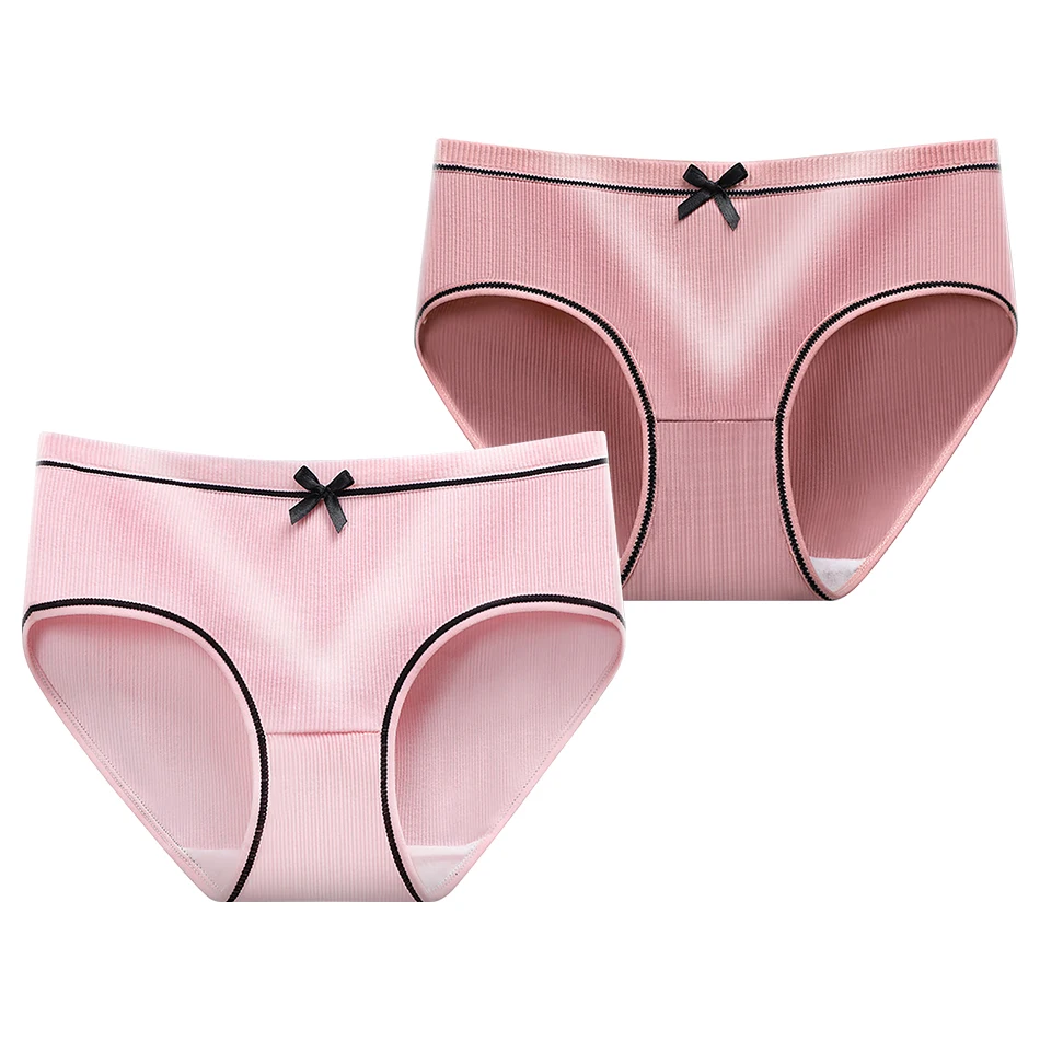 Comfortable Protective Women Ribbed Mid Waist Panties Cute and Sexy Two Pieces Sets Options for the Modern Teen Girls Wardrobe