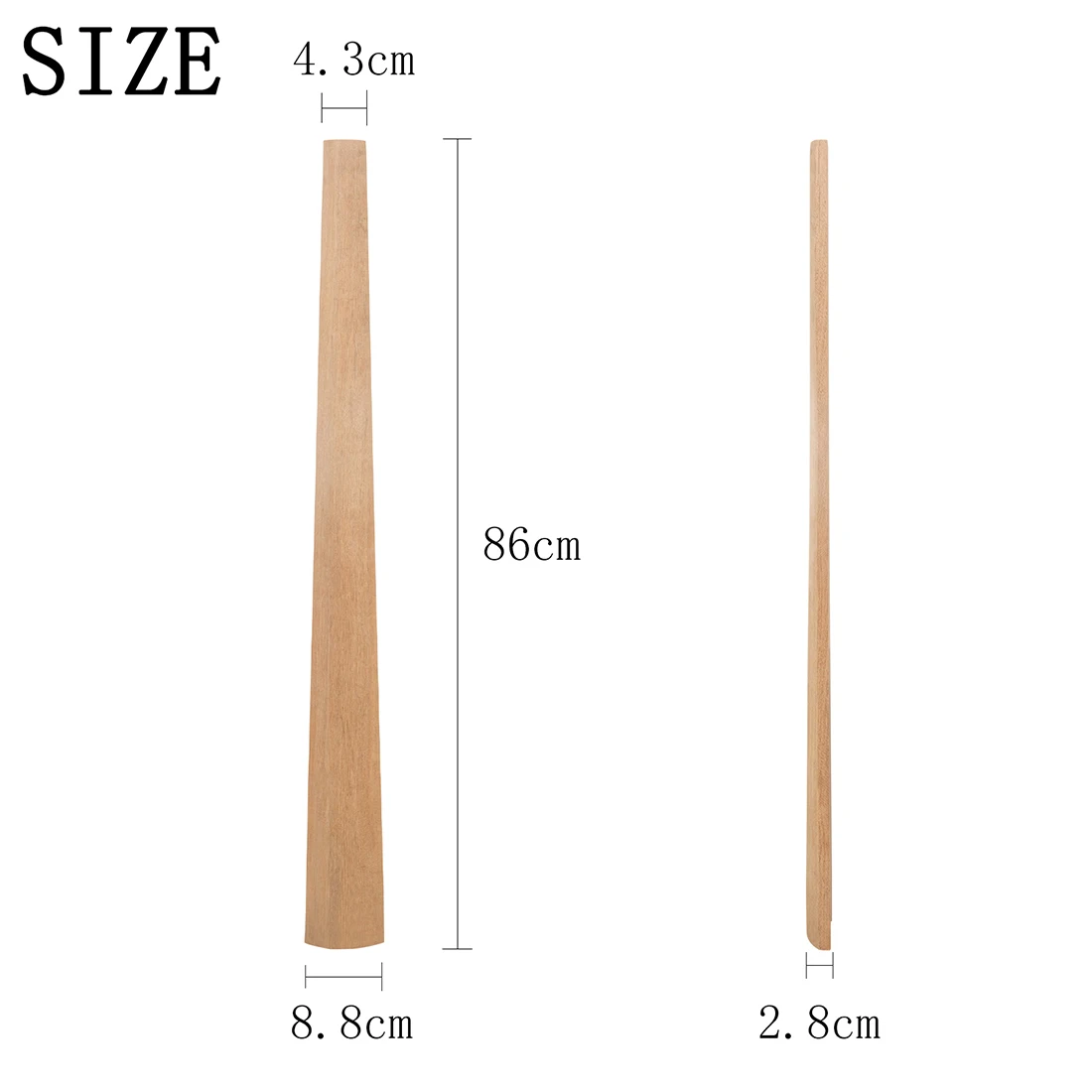 3/4 Rosewood Double Bass Fingerboard Replacement Upright Bass Fretboard with Triangle/Round Shape Hand-Polished & Smooth