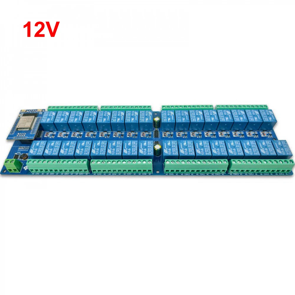 ESP32-WROOM Development Board Secondary Development Relay Module Smart Home Relay DC5V/DC12V/DC24V ESP32 32 Channel Relay Module