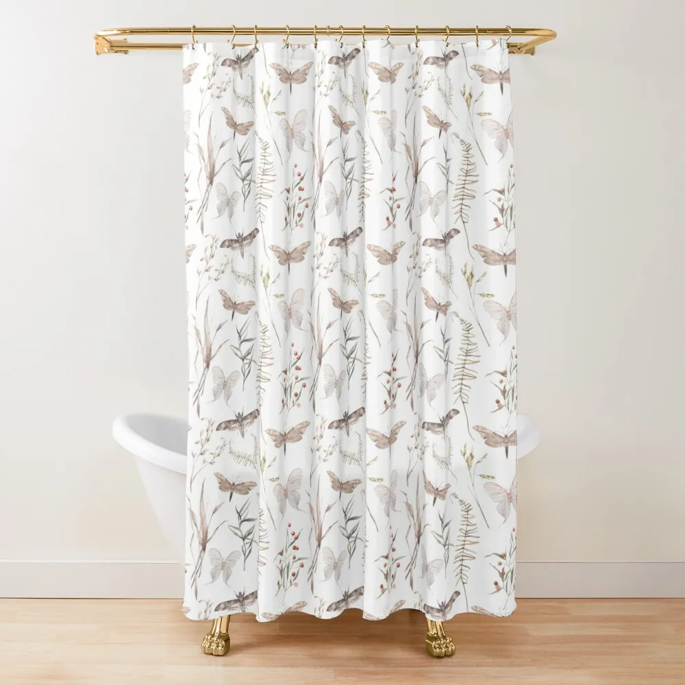 

Herbarium Shower Curtain Luxury Bathroom Cover Shower For Bathrooms Modern Accessory Bathrooms Curtain