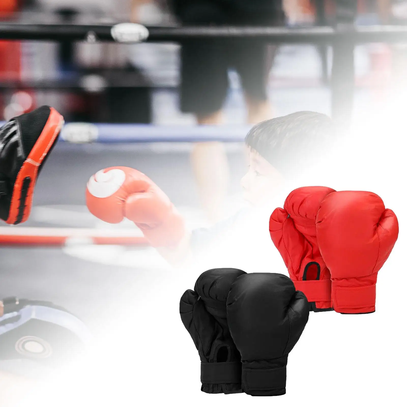 

2 Pair Boxing Training Gloves, PU Leather Hands Protection Punching Gloves, Sparring Gloves for Workout Muay Thai Karate