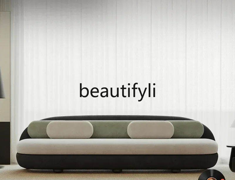 ss8617 Sofa living room Modern light luxury high-end sense Large and small apartment Straight row sofa special-shaped
