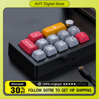 K808 Wired Mechanical Keyboard 13key with Knob RGB Light Effect Office Macro Programming Hot Plug Customization Number Keyboard