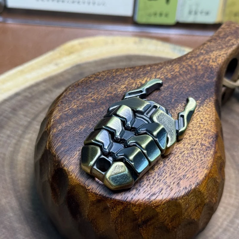 Beetle EDC Metal Clicker Seesaw Magnetic Push Card Fidget Mechanical Slider Pushing Plate Haptic Coin Sensory Stress Relief Toy