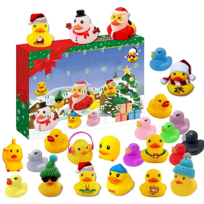 子供と幼児のための24のゴム製ハンドル付きクリスマスカレンダー,創造的なおもちゃ,クリスマスプレゼント