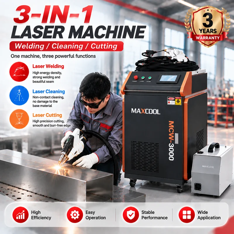 Fiber Laser Cutter 1500W Metal - 2000w 3000W Raycus BWT 3-in-1 Fiber