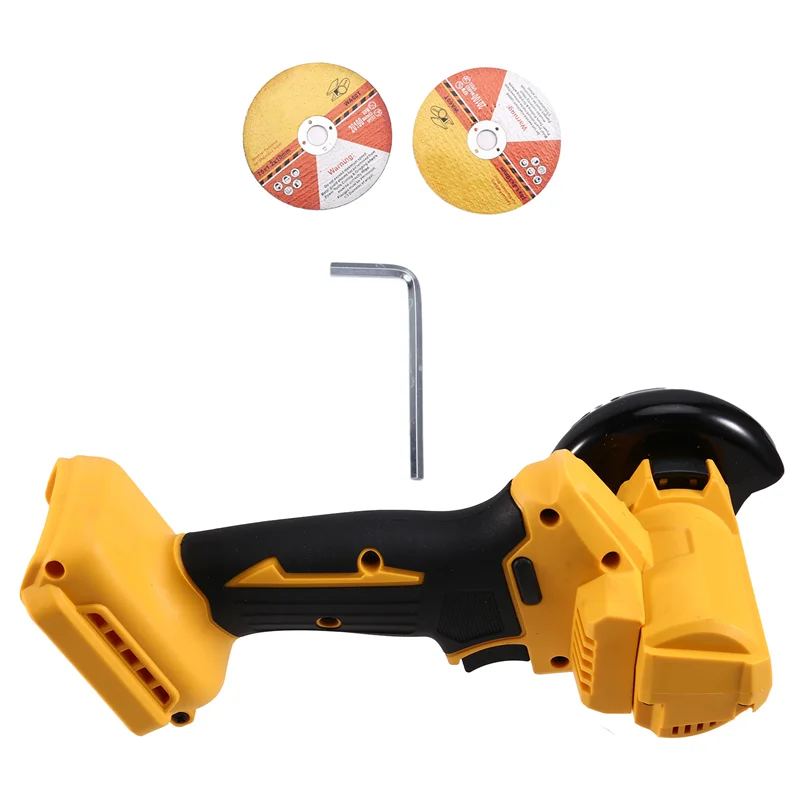

B84B-Mini Angle Grinder 3 Inch Cordless Polishing Machine Cutting Grinder+2 Cutting Disc Power Tool For 18V 20V Battery