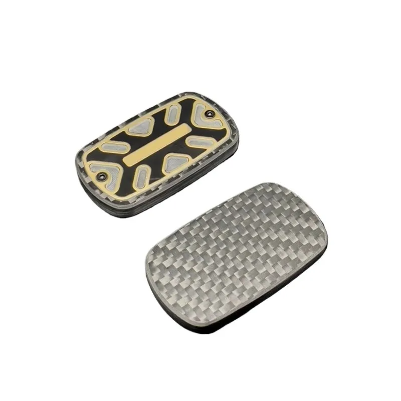 Spinner de moneda de empuje infinito de fibra de carbono, Spinner táctil negro Tech Fidget para alivio del estrés y entrenamiento de enfoque, mecánico EDC