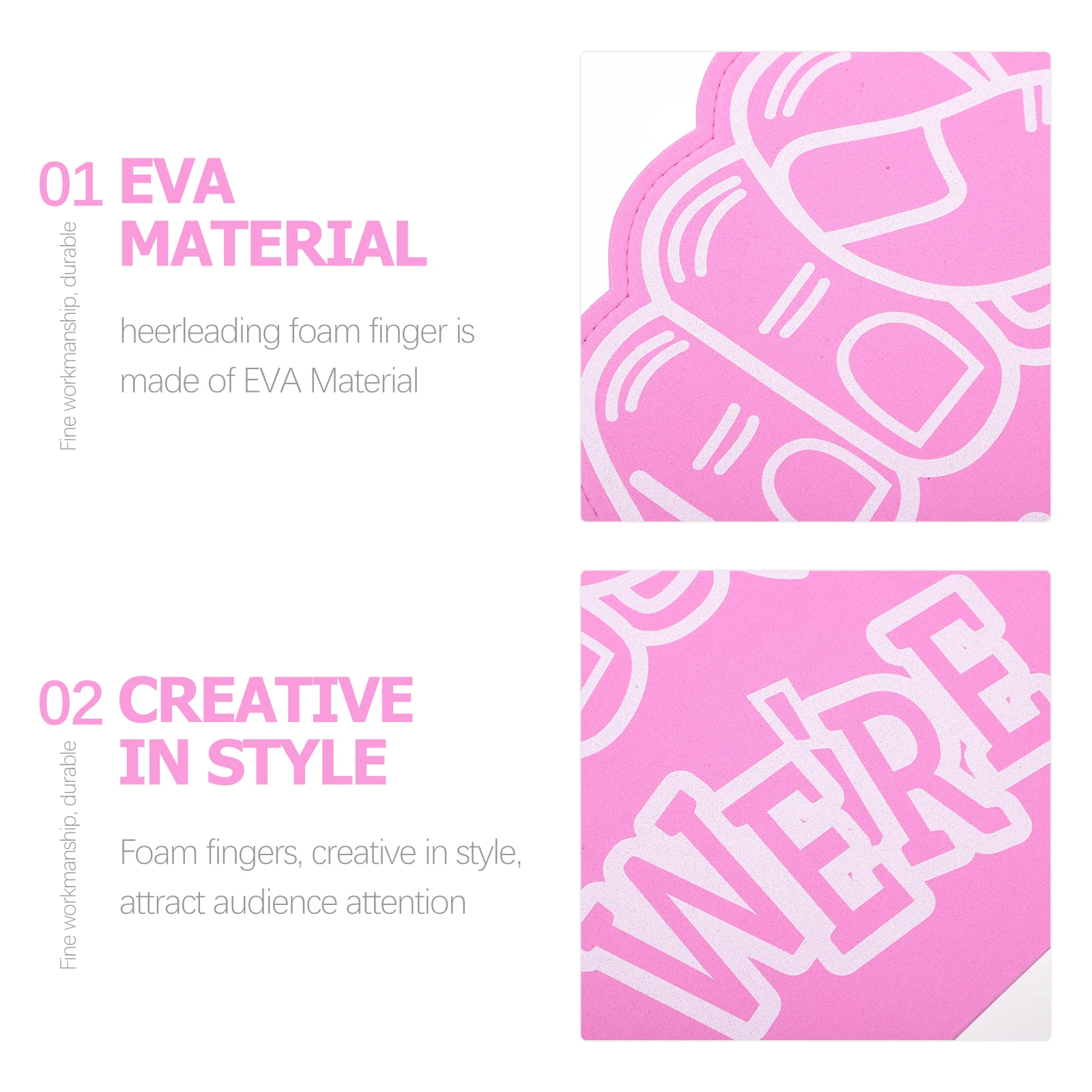 3 قطعة دعائم التشجيع خفيفة الوزن لأصابع الرغوة السائبة هدايا الحفلات الرياضية للبالغين رغوة