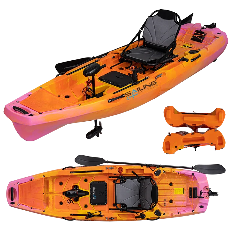 เรือพายแบบแยกส่วนสองส่วนทำจากโ - Fishing Kayak Sit In บทวิจารณ์และราคา