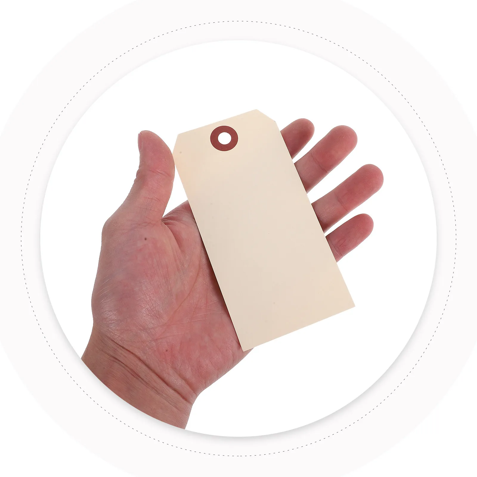 

50Pcs Manila Wire Tags Blank Packaging Labels Shipping Tags with Eyelets Sturdy Lightweight Portable for Cargo Parcel Labeling