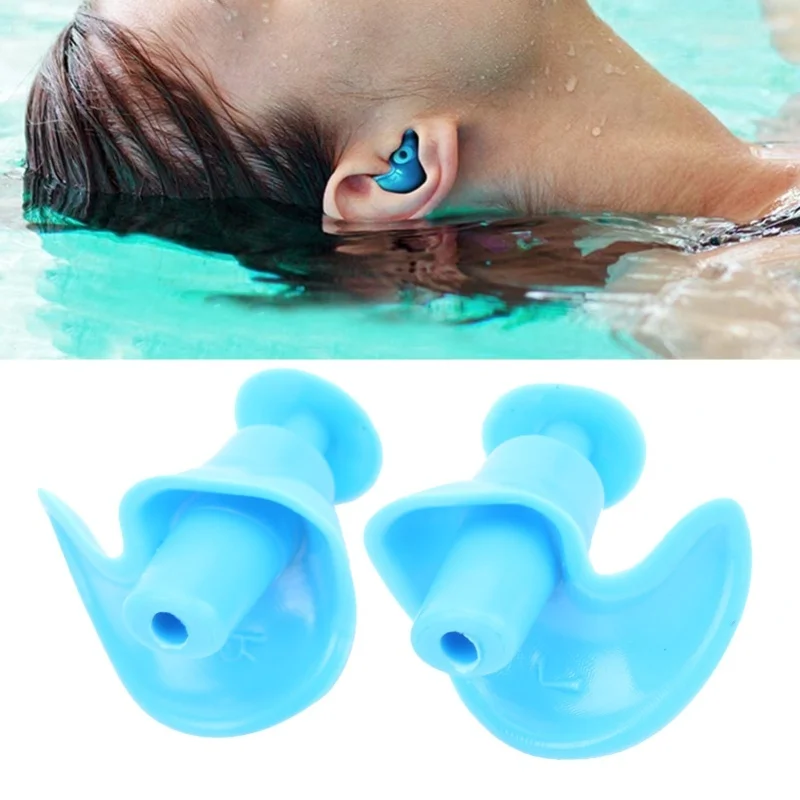 Silicone Waterproof DustProof Spiral Earplug For Children And Adults Swimming Accessory Yellow/Black/Greyish White/Blue/Pink