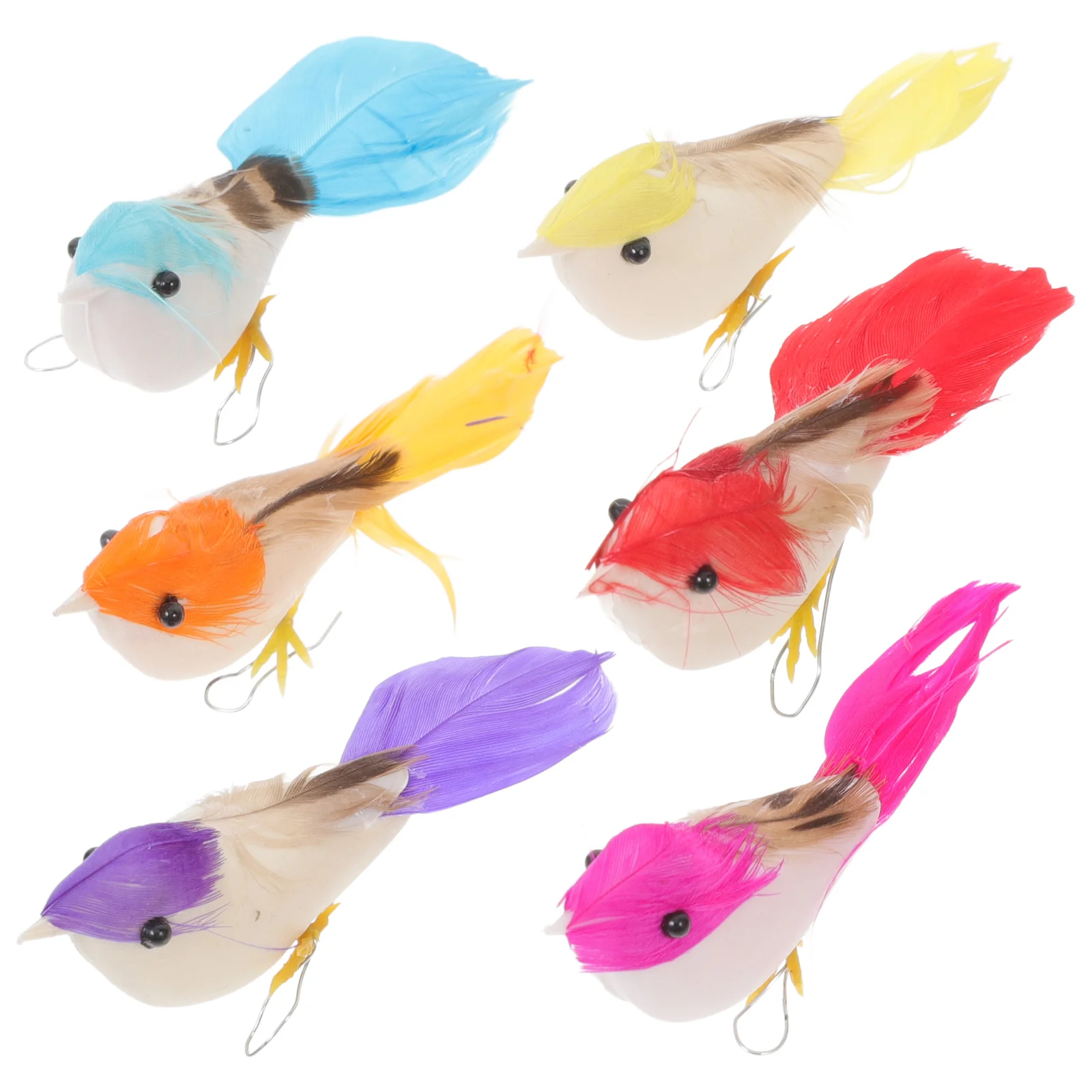 

24 Pcs Bird Ornaments Craft Birds Artificial Crafts for Figurines Realistic Decor The Fake Imitation