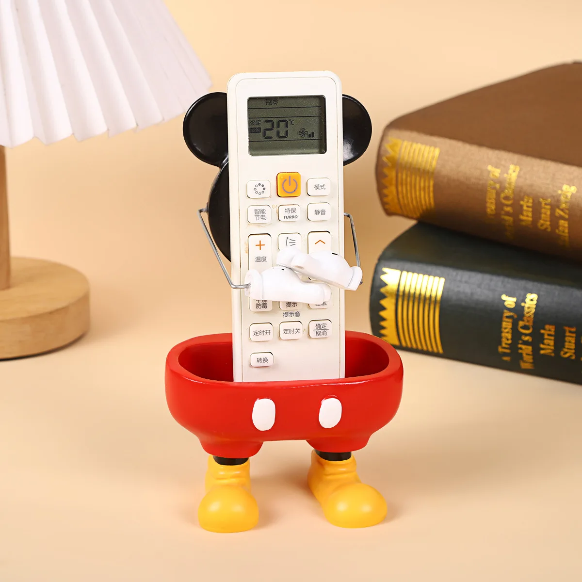 

Disney cute Mickey remote control storage mobile phone multi-function desktop stand new ornament placement stand decoration