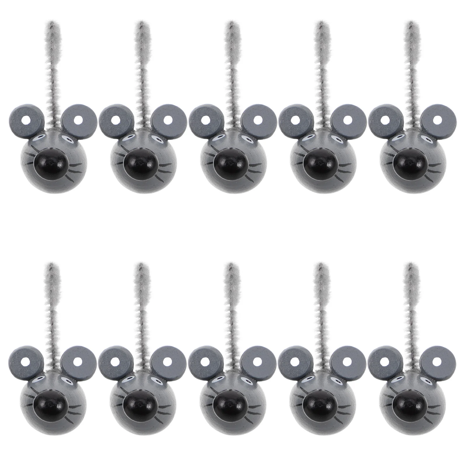 

15 шт., креативные деревянные миниатюры мыши, гибкий хвост, декоративные статуи животных для детей, ролевые игры, Хэллоуин, розыгрыш, домашний стол