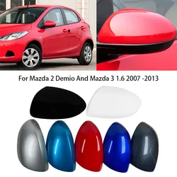 Car Door Rearview Mirror Cover Housing Cap Wing Side Mirror Shell For Mazda 2 Demio and Mazda 3 1.6 2007 2008  - 2013 Painted