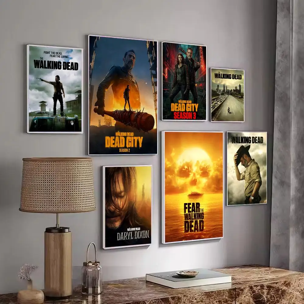 Zombie Drama Series The W-Walking D-Dead Poster Wall Art Print Sticker for Bedroom Living Room Dorm Office Modern Home Decor