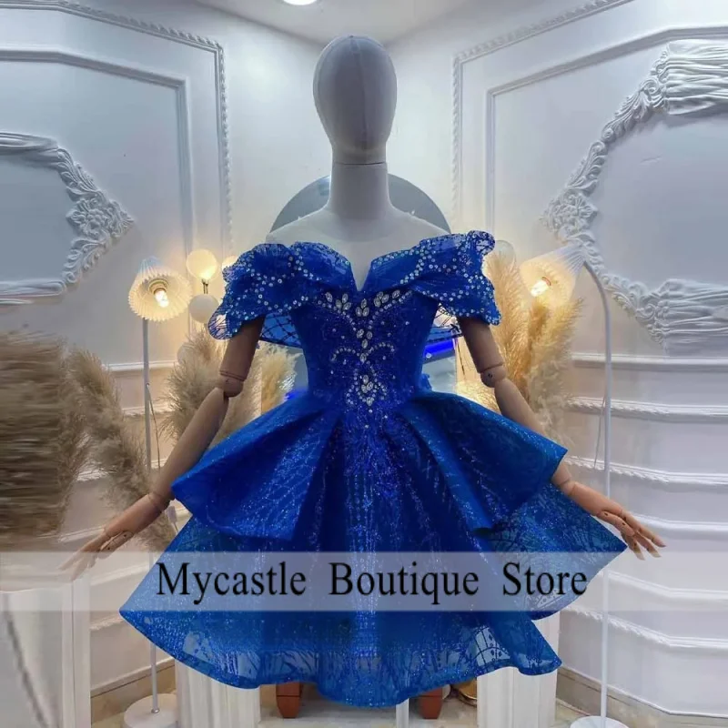 Aixiangsha Fancy Homecoming Dresses A-line Off the Shoulder Appliques Rhinestones Mini Deep Abendkleider Customized Plus