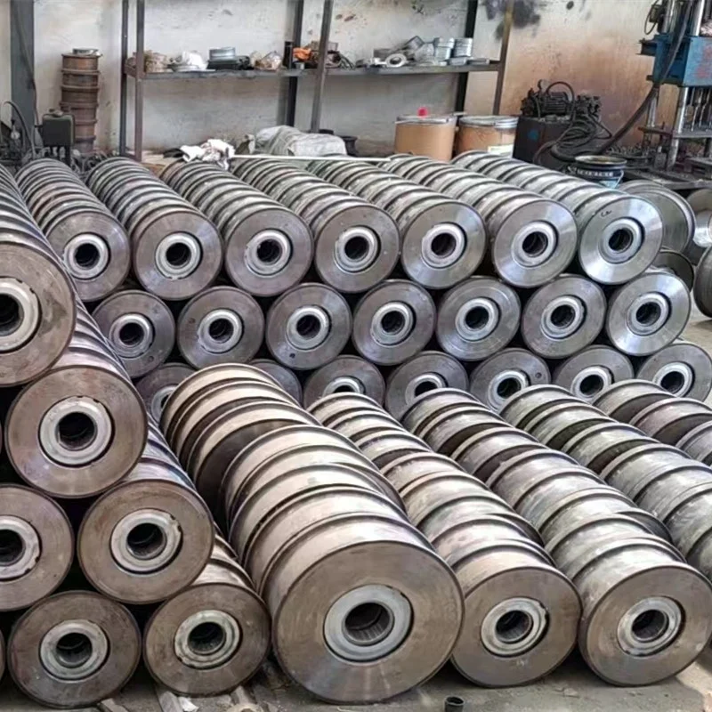 Factory Price Crane Lifting Wheel 200mm 250mm 300mm 500mm Steel Rope Flat Trolley Wheel Block Support Track Roller