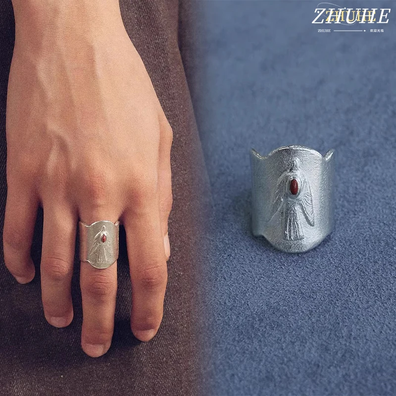 

ZHUHE The Bird-man Ring Has An Adjustable Opening And A Retro Style, Making It A Perfect Jewelry Accessory For Men And women As