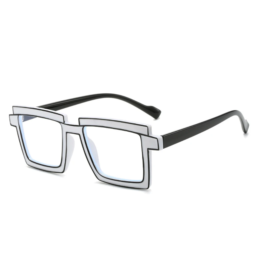 Vintage Comic Square Anti Blue Light Glasses New Cute Cartoon Blue Light Blocking Spectacles Ins Trendy Optical Computer Eyewear