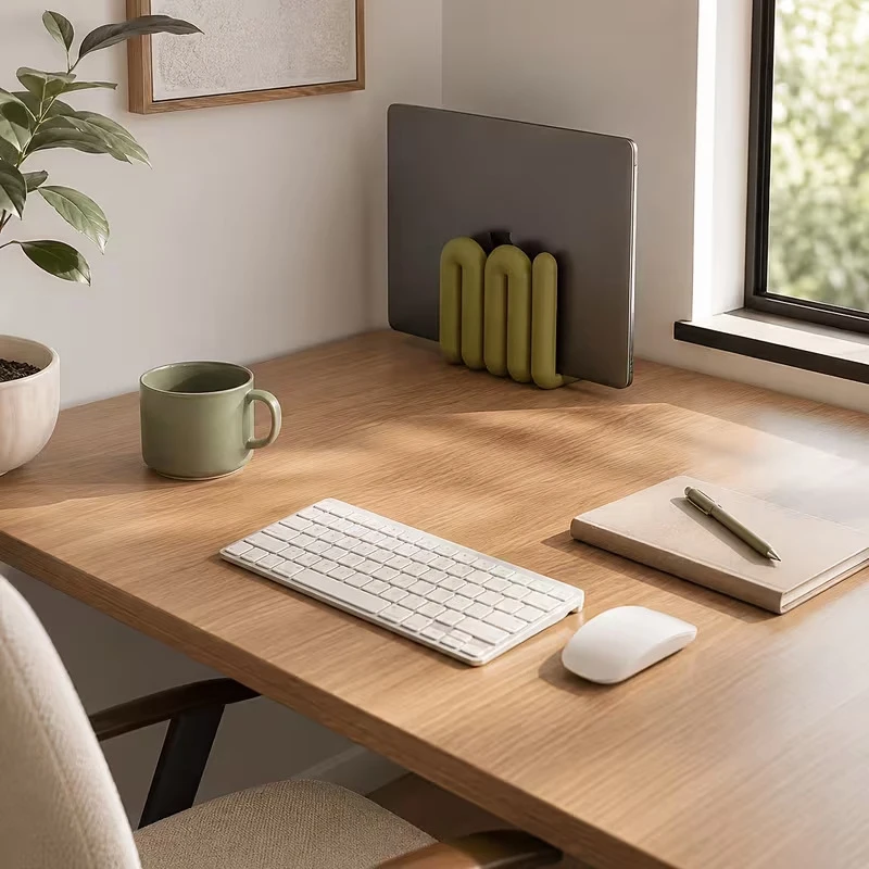 3D Printed Wave Shape Laptop Stand PLA Desktop Storage Holder Modern Art Desk Organizer for Notebook Tablet