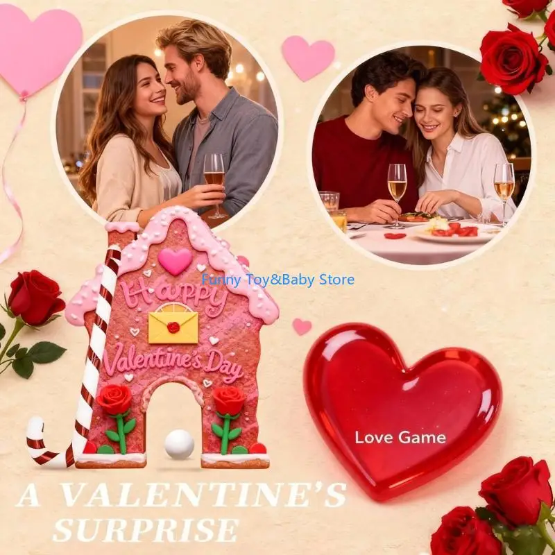 مجموعة ألعاب الجولف بموضوع عيد الحب مع 6 كرات ناعمة ونادي قصب الحلوى للترفيه العائلي الداخلي للمهرجانات C90B