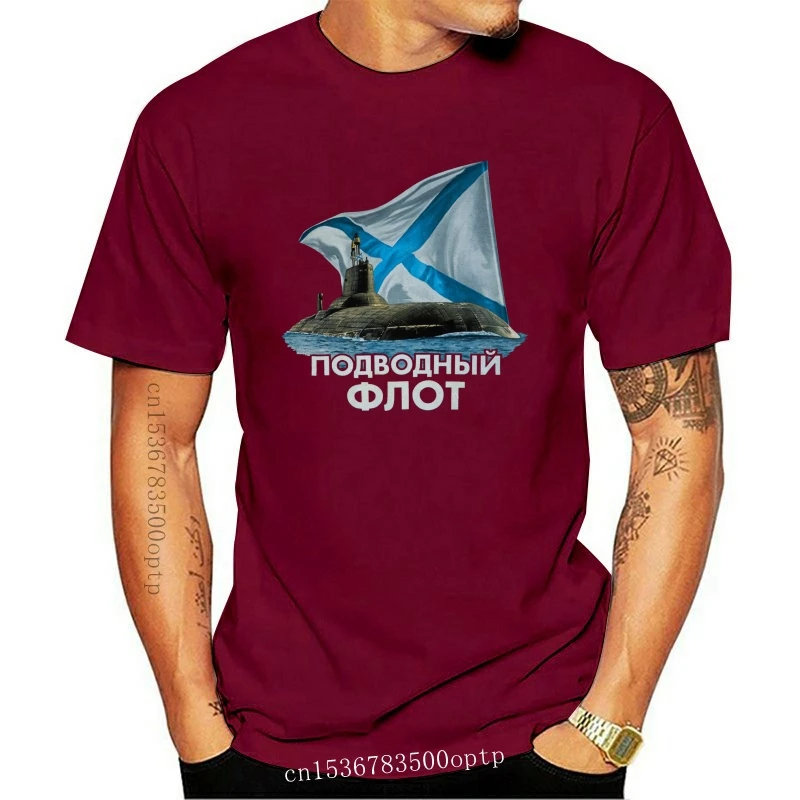 New T-Shirt Submarine Fleet Navy T-Shirts Army Military Men Clothing Russian Russia Casual Tee Shirt