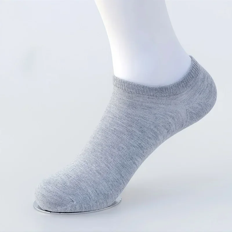 5 أزواج من جوارب القارب غير المرئية للرجال، جوارب قطنية مزيلة للعرق وممتصة للعرق