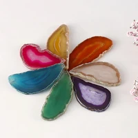 Colorful Natural Agate Geode Polished  Crystal Slice Stone DIY Pendant Mineral Home Decoration Healing Crystal Stone Slice Gifts 5