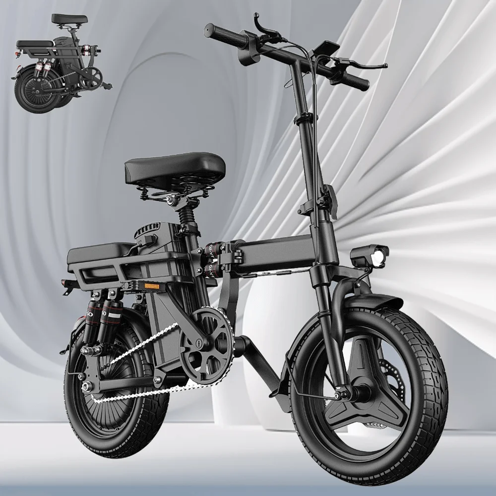 

Electric Motorcycles Bike 48V 20AH/15AH/10Ah, 19MPH, 30Miles Range, 500W Brushless Motor, Lightweight 14'' Folding Tires
