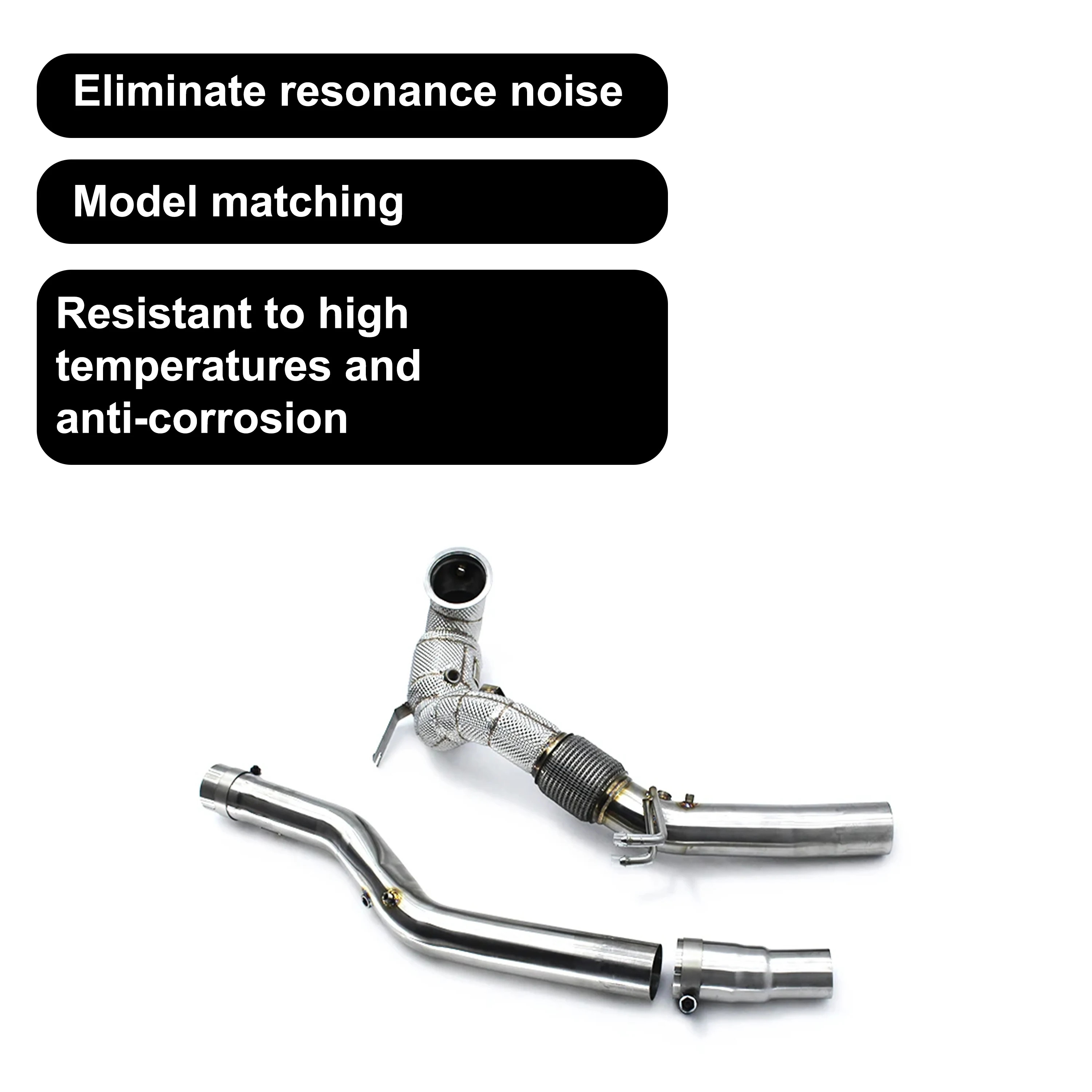 ACE Hochwertiges SUS304 Downpipe für VW/Volkswagen GOLF 8R GOLF 8 GTI MK8 R Performance Racing Auspuffanlage mit Katalysator – Detail 8