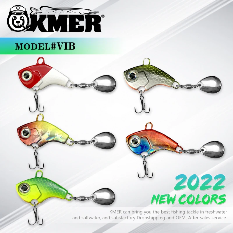 KMER V4 Fishing Lures Balancer Winter Jig Spinner Spinjig VIB Sinking Wobbler Hooks Pike Walleye Equipment Accessories Tackle