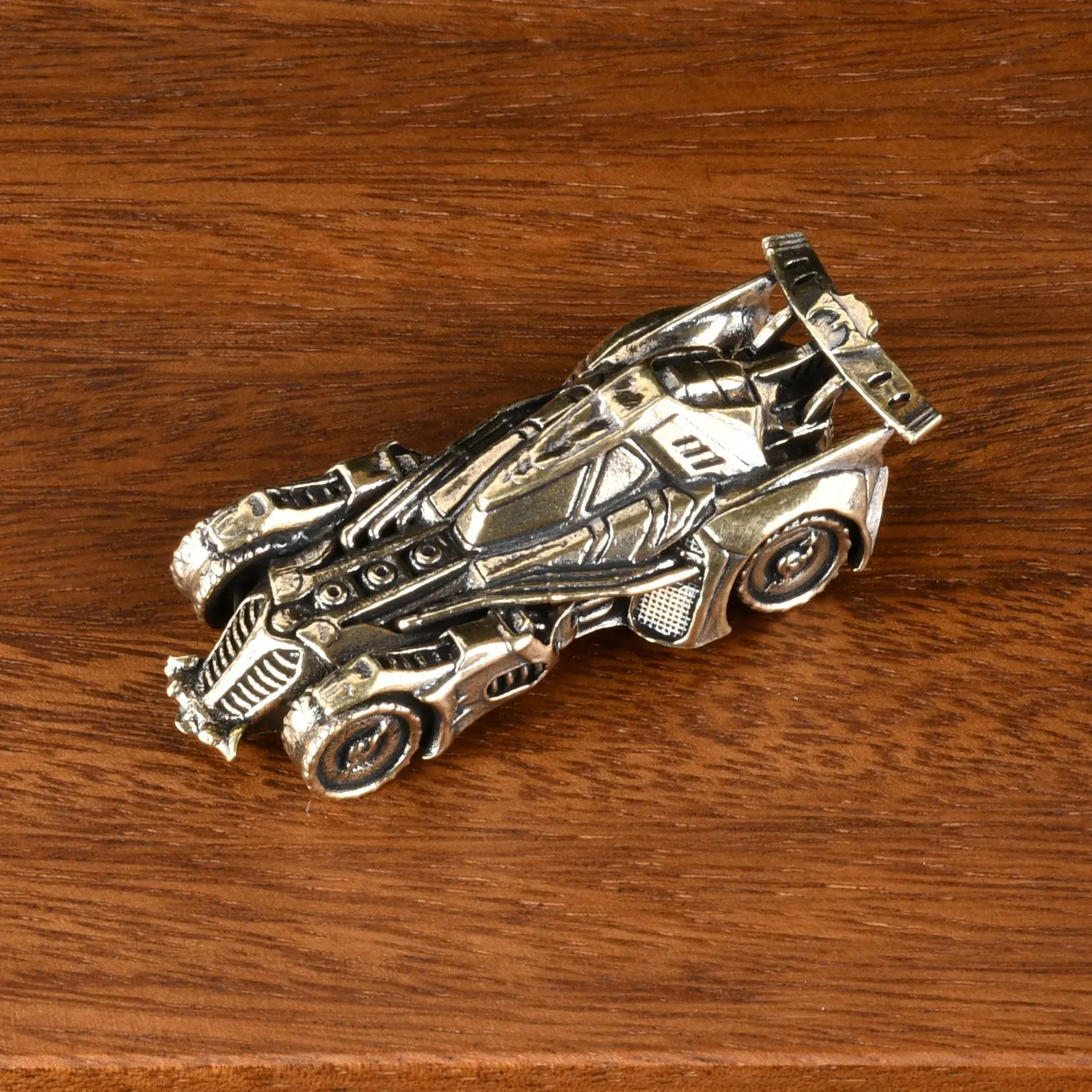 Cute Brass Sports Car, Mini Children's Toy Gift, Handicraft, DIY Miniature Parking Lot Ornament - Detail 1