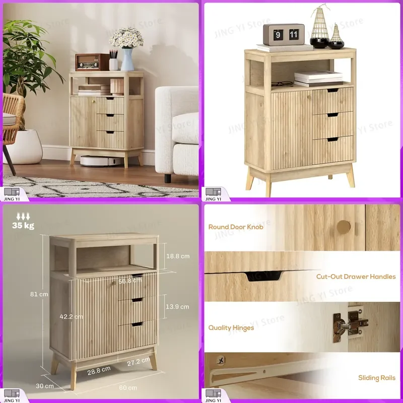 Modern Kitchen Cabinet Storage Sideboard with Shelves for Dining Room Living Room Bedroom Home Organization Utility Cabinet