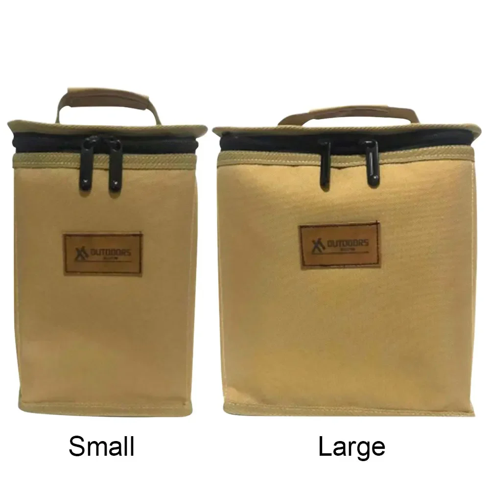 حقيبة تخزين للتخييم في الهواء الطلق ، طبقات مزدوجة ، فرن كاسيت متعدد الأغراض ، منظم أسطوانات الغاز ، تخزين مخيم التخييم