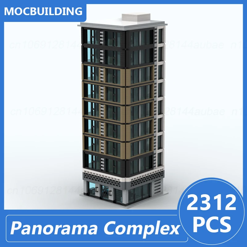 The Panorama Complex Skyscraper Modular Buildings Moc Blocks Diy Assemble Bricks Display Architecture Xmas Toys Gifts 2312PCS