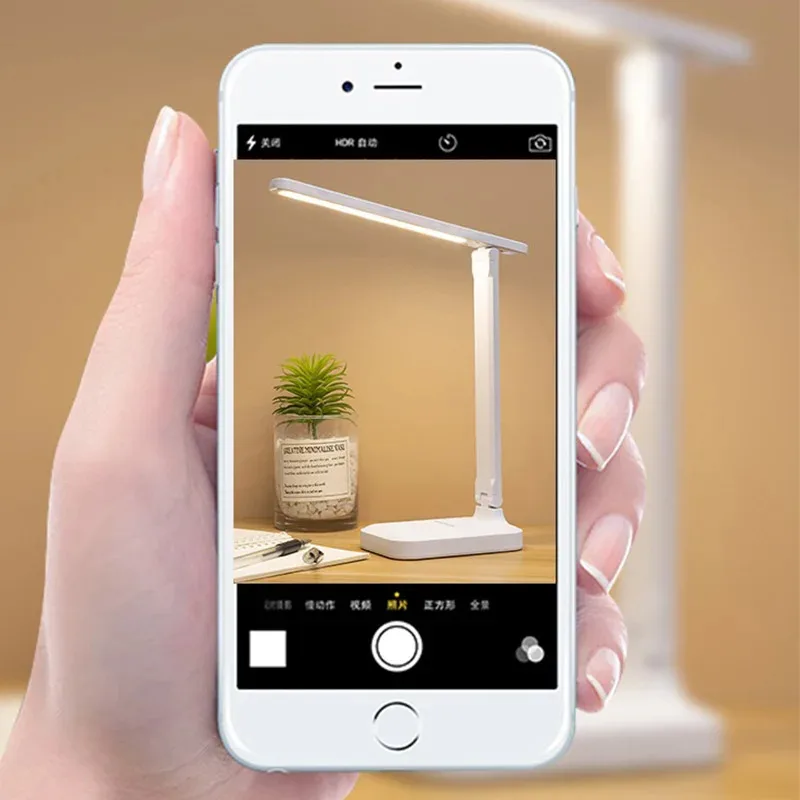 Folding Table Lamp USB Touch Dimmable Night Light Student Dormitory Reading Eye Protection Bedroom LED USB Direct Desk Lamp