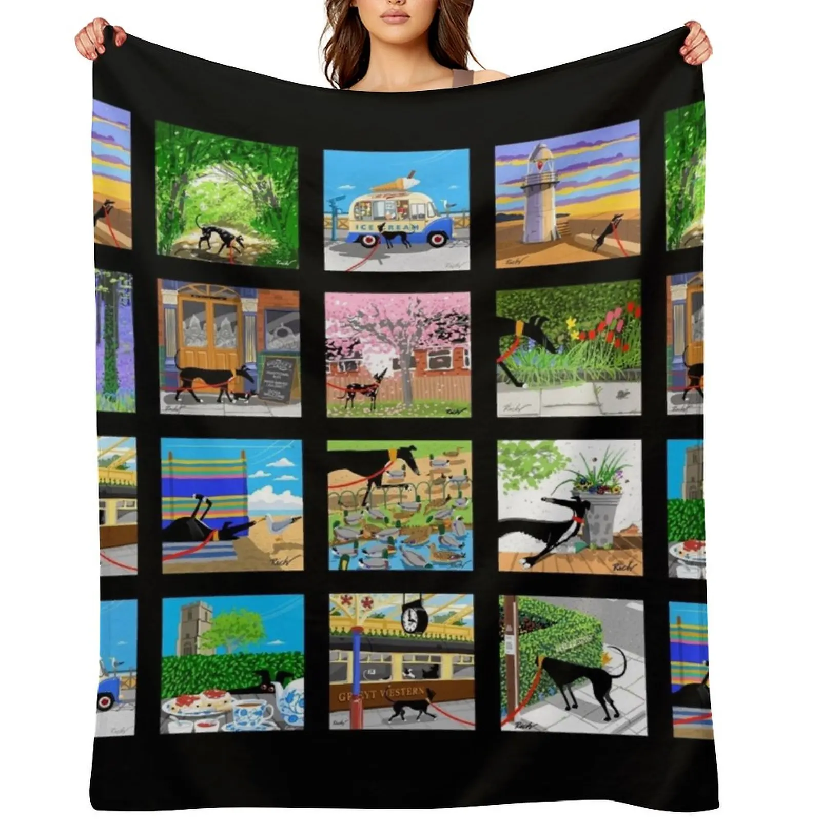 مجموعة The Lockdown Doodles 1 رمي بطانية التخييم الحرارية القطيفة بطانيات شعر #2